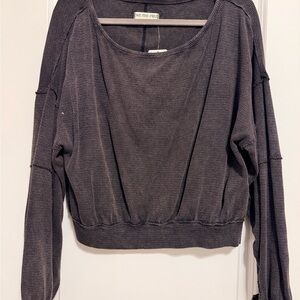We The Free Charcoal Gray Sweatshirt